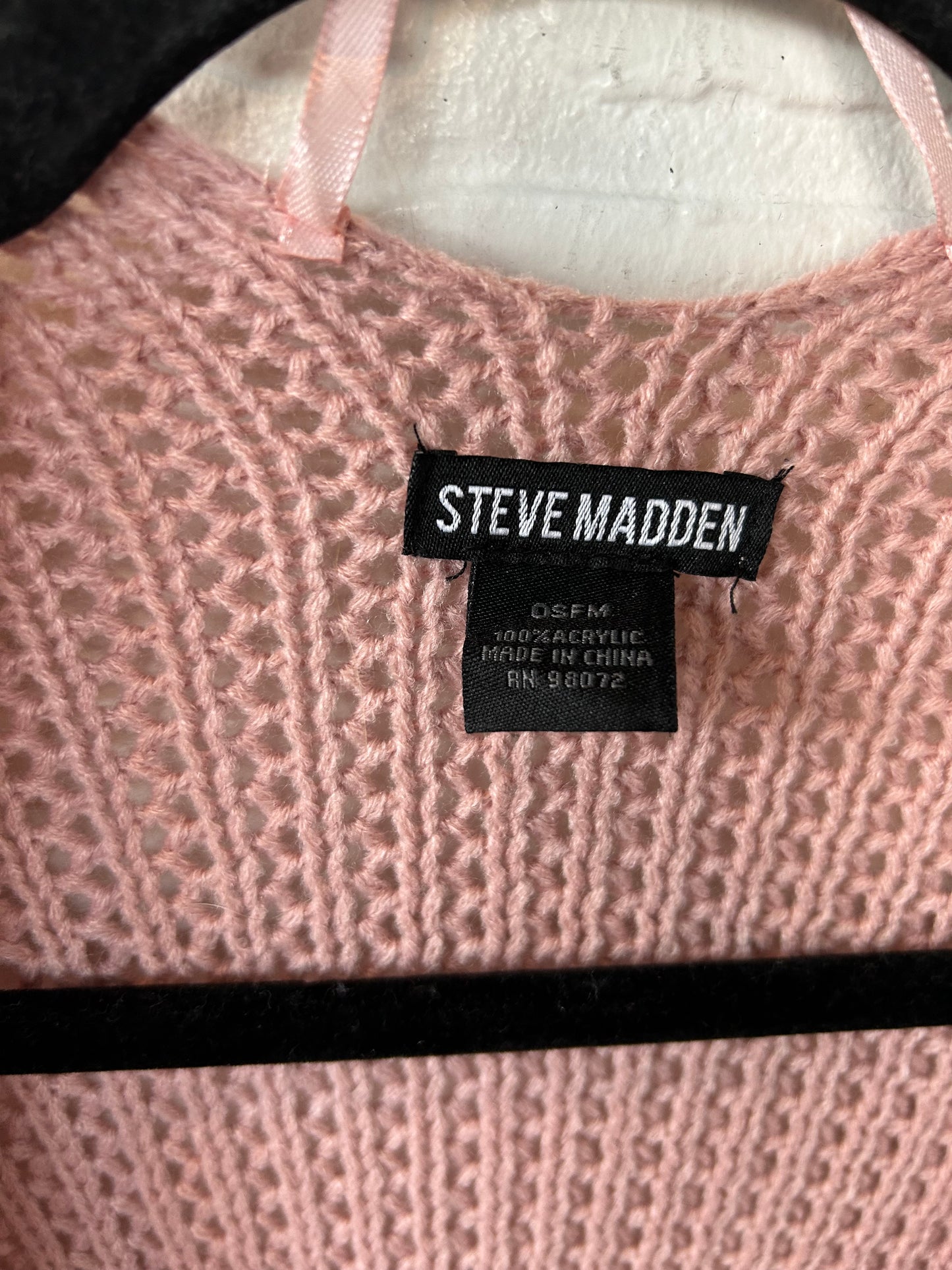 Sweater Cardigan By Steve Madden In Pink, Size: Osfm