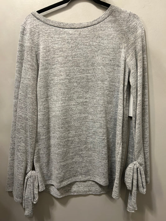 Top Long Sleeve By lillie ave In Grey, Size: L