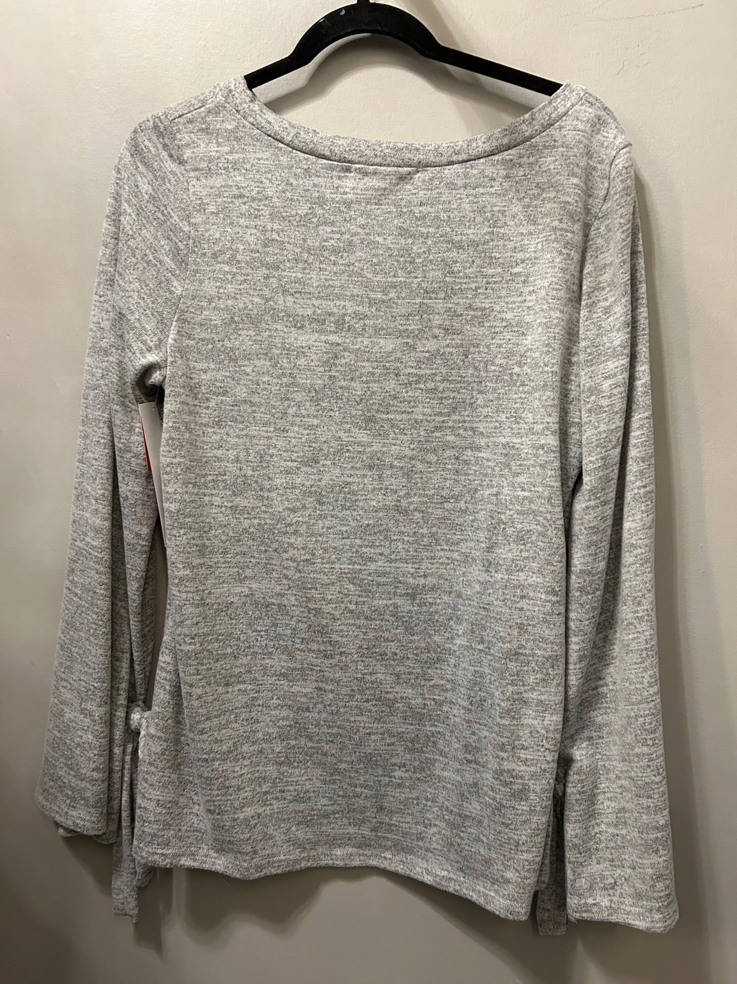 Top Long Sleeve By lillie ave In Grey, Size: L