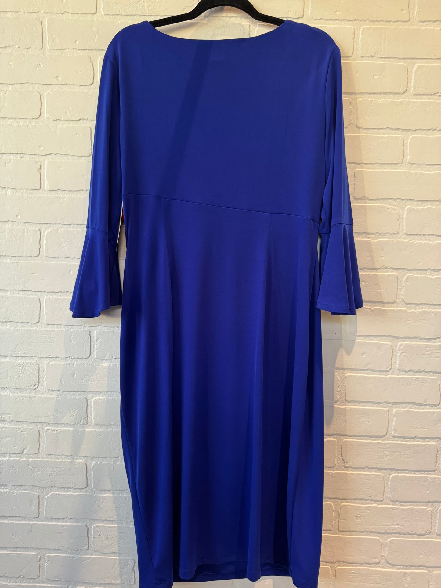 Dress Party Midi By Connected Apparel In Blue, Size: Xl