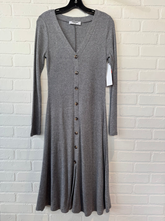 Dress Casual Midi By Double Zero In Grey, Size: L