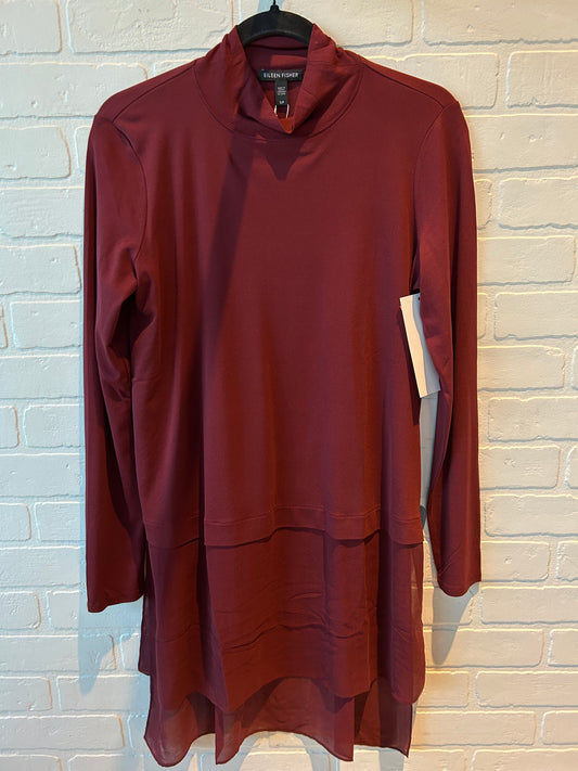 Tunic Long Sleeve By Eileen Fisher In Red, Size: S