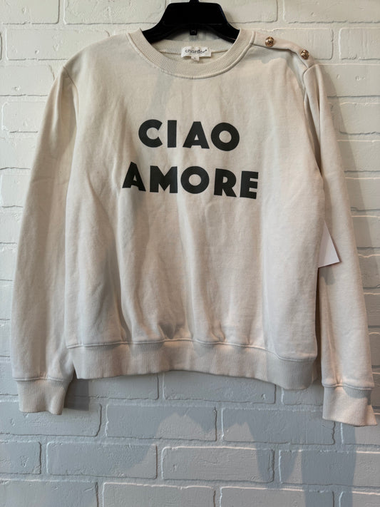 Sweatshirt Crewneck By charlior In Cream, Size: L