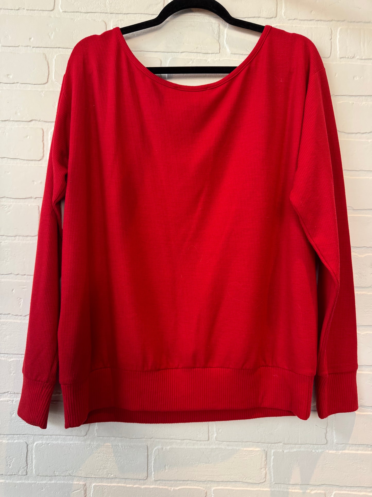 Top Long Sleeve By Michael By Michael Kors In Red, Size: L