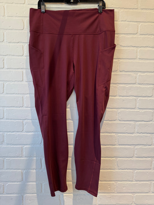 Athletic Leggings By Fabletics In Red, Size: 20