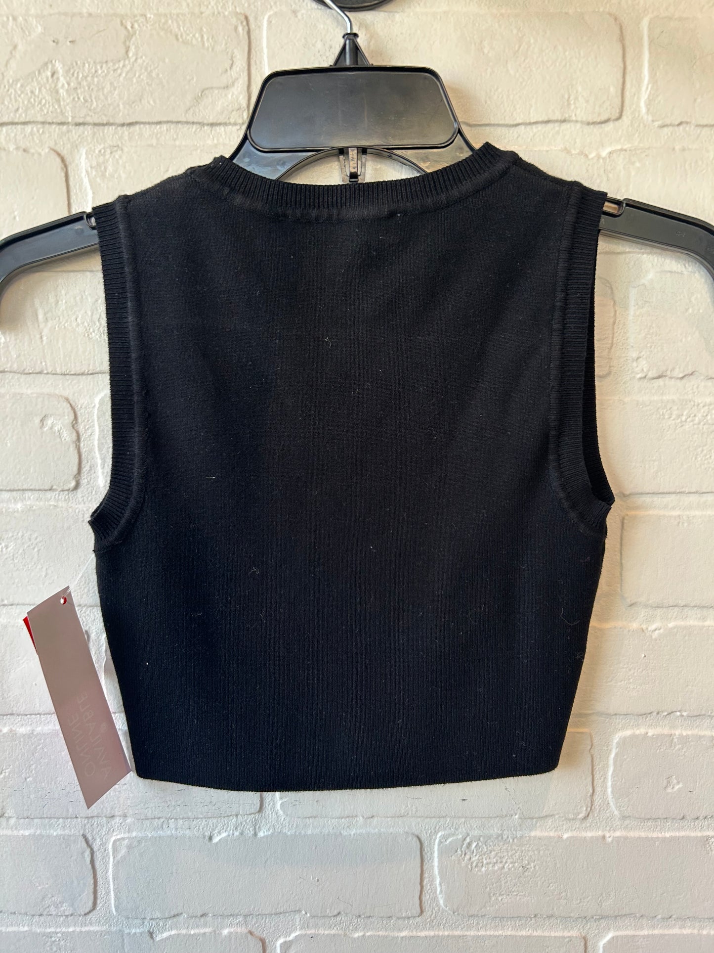 Top Sleeveless By Zara In Black, Size: S