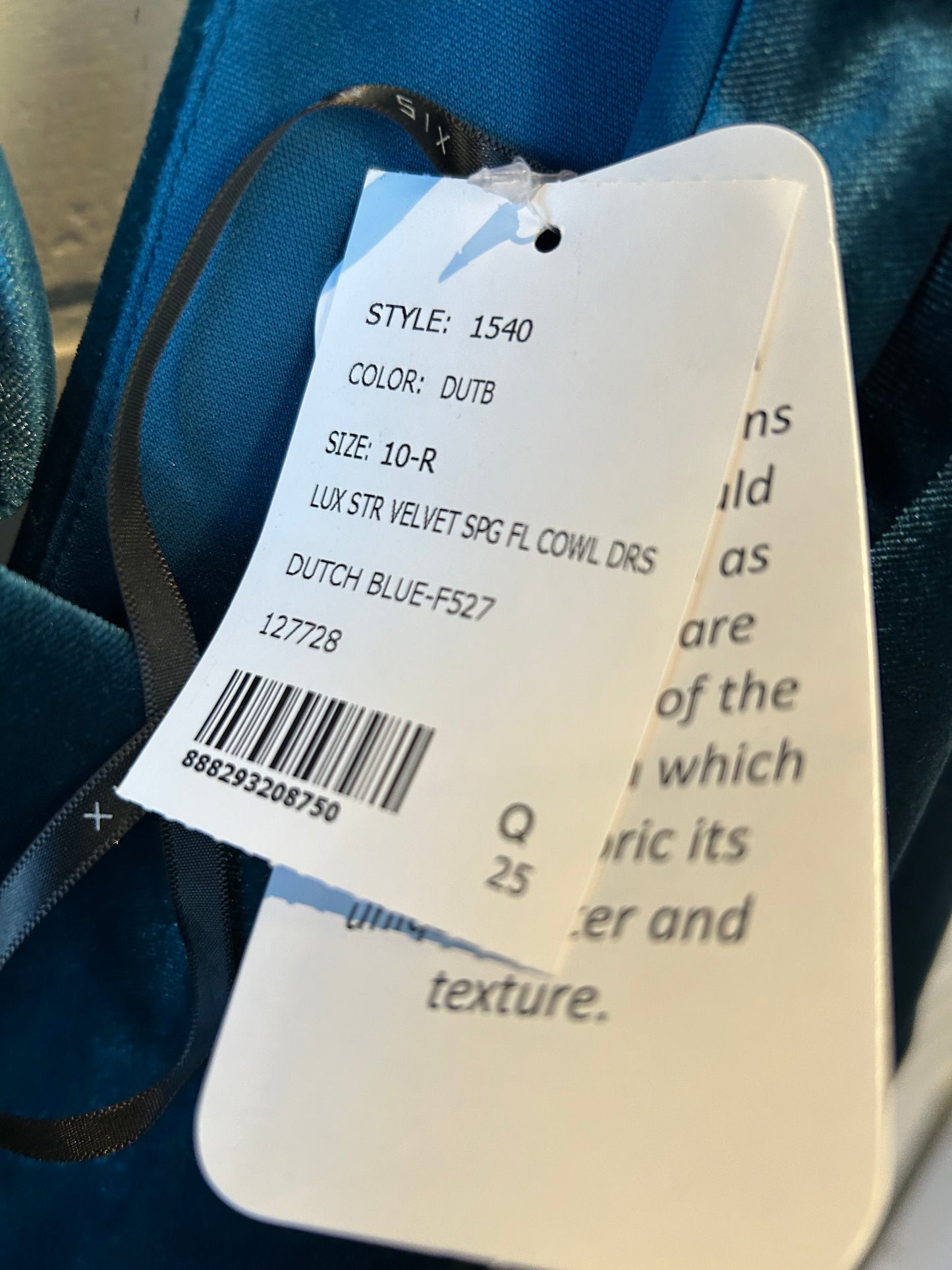 Dress Party Long By After Six In Blue, Size: M