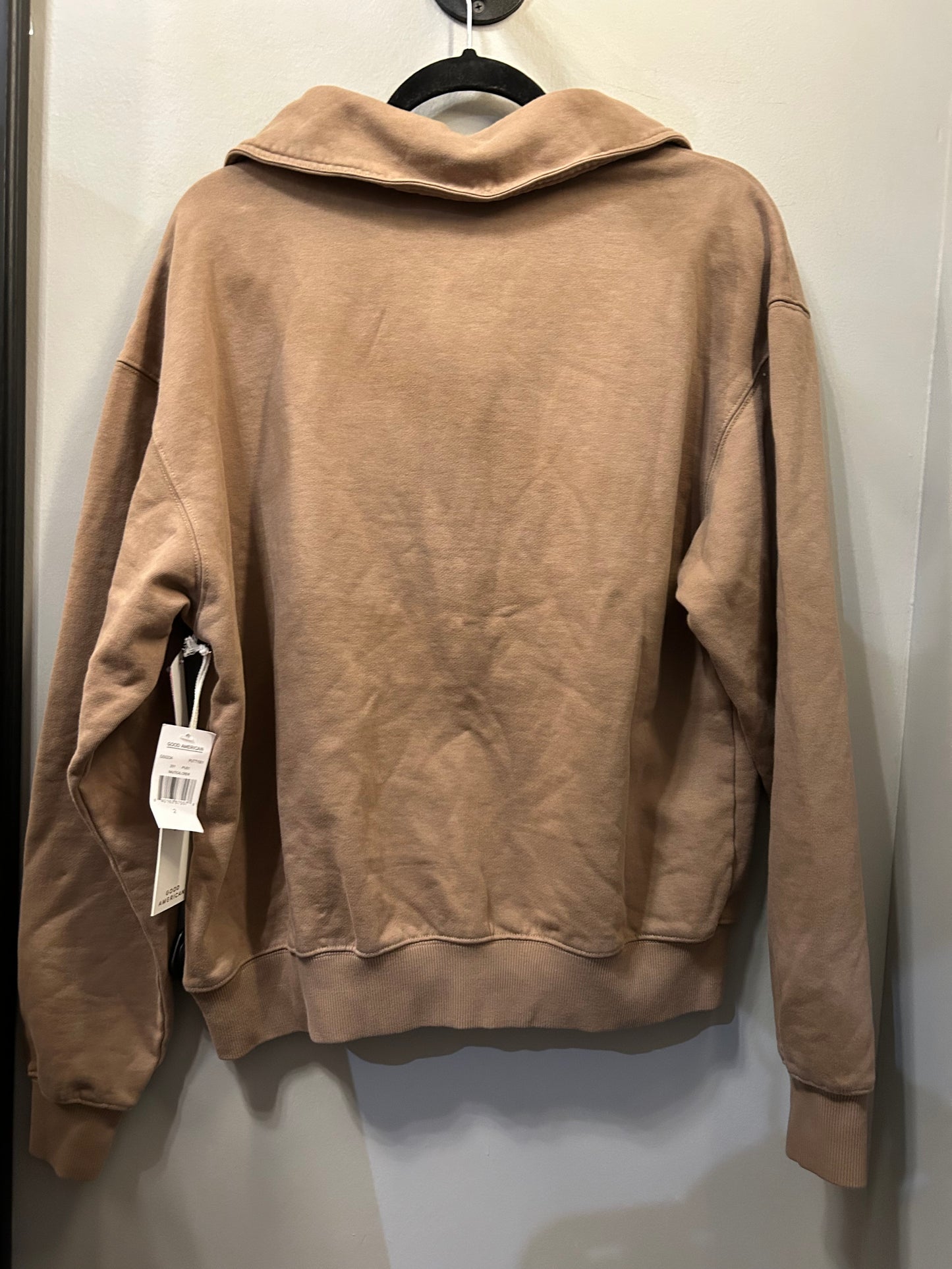 Sweatshirt Collar By Good American In Tan, Size: M