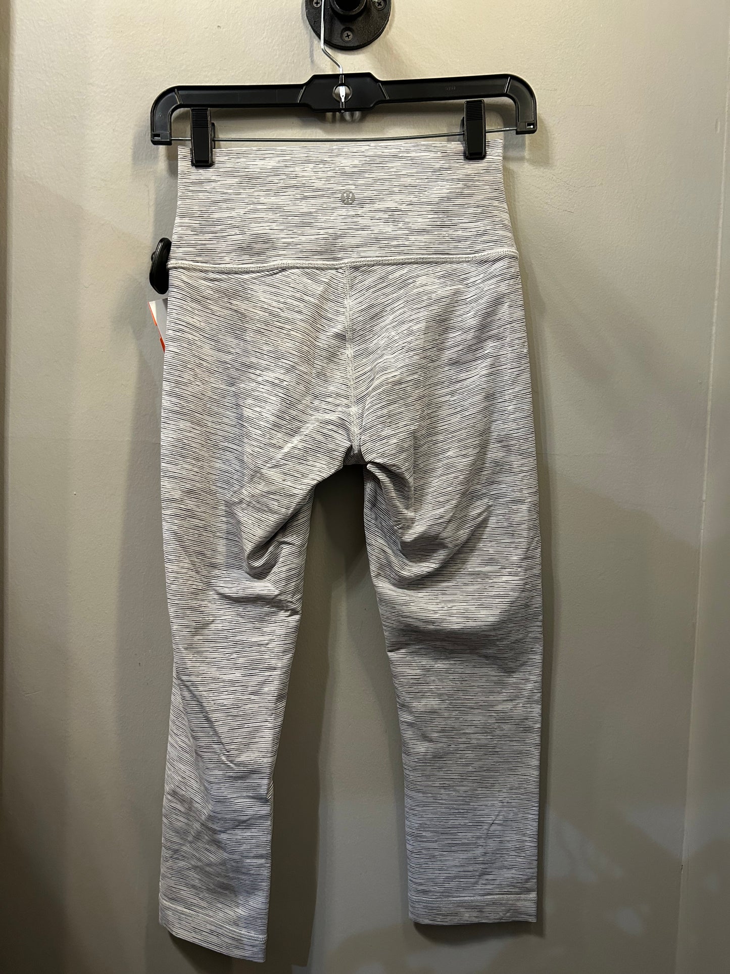 Athletic Capris By Lululemon In Grey & White, Size: 6