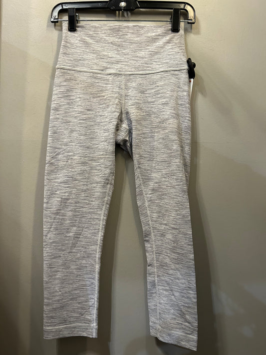 Athletic Capris By Lululemon In Grey & White, Size: 6