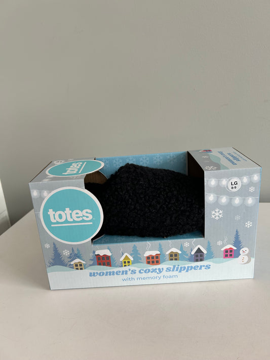 Slippers By Totes In Black