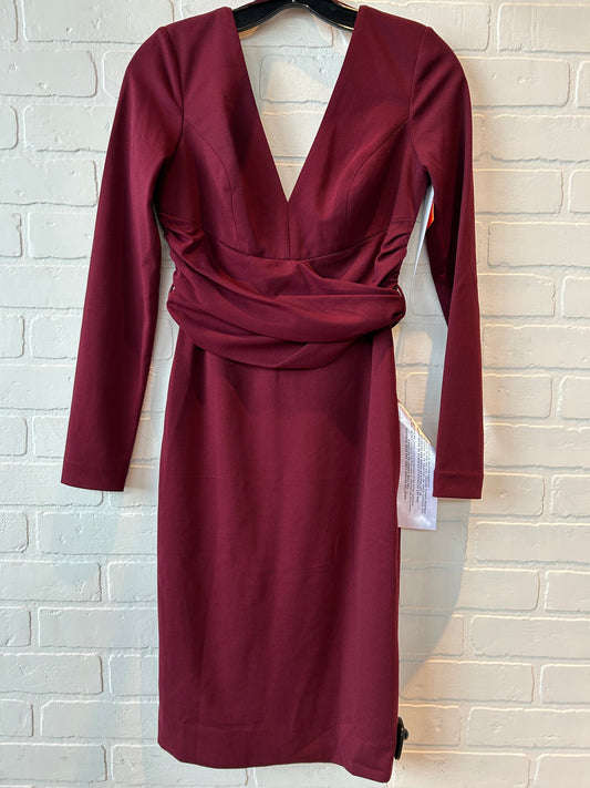 Dress Party Midi By Dress The Population In Red, Size: Xs