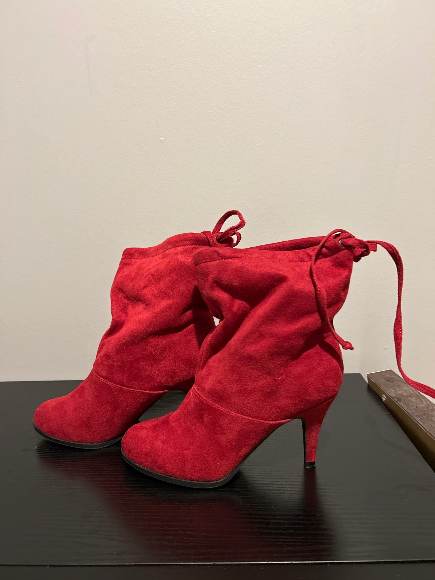 Boots Ankle Heels By Diba In Red, Size: 8