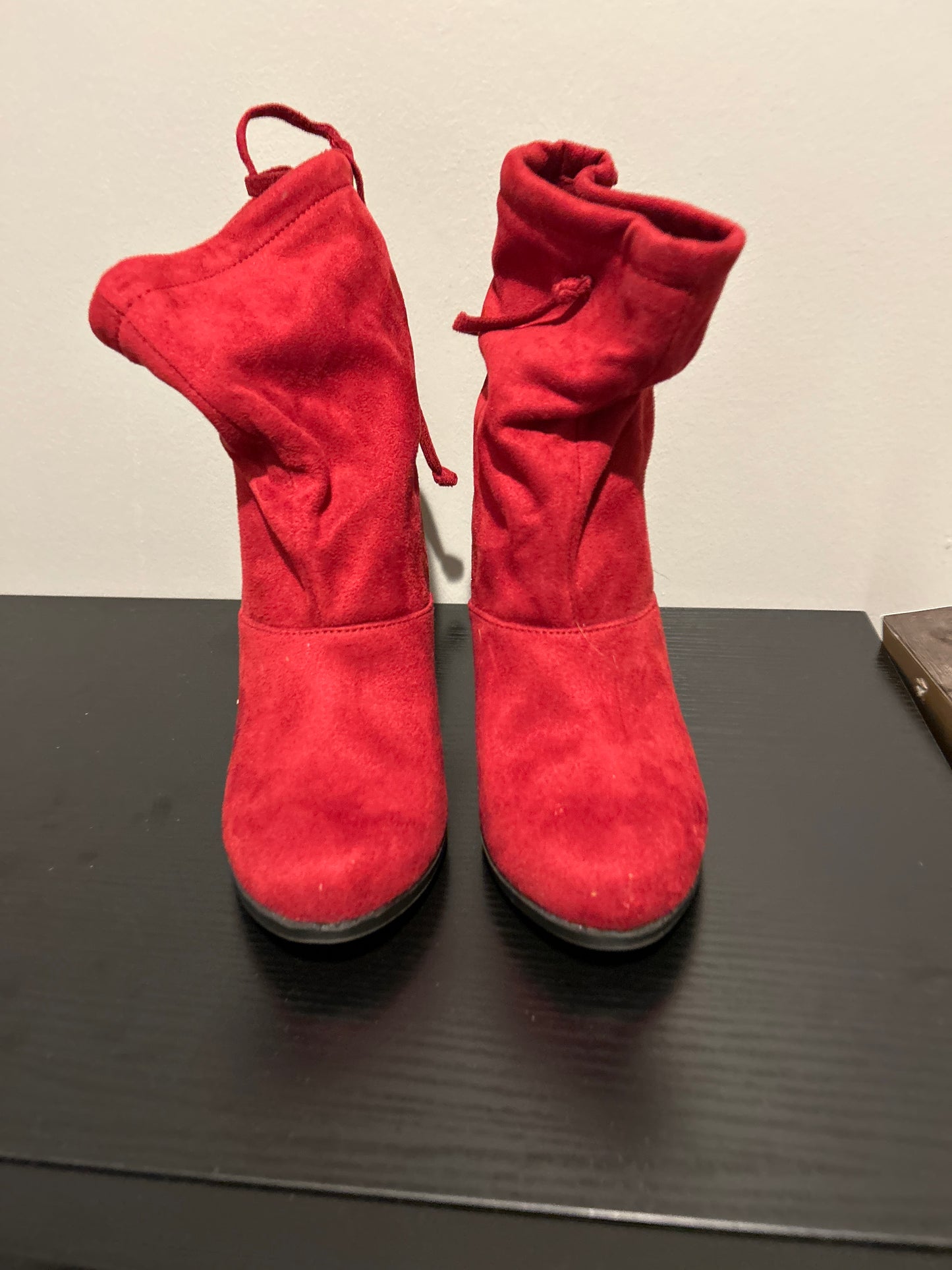 Boots Ankle Heels By Diba In Red, Size: 8