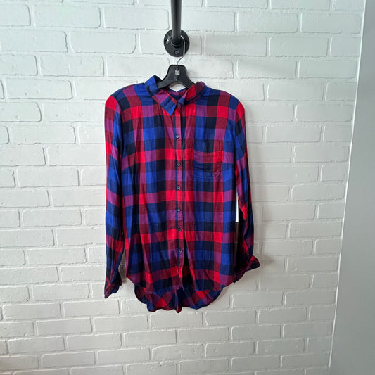 Top Long Sleeve By Lucky Brand In Blue & Red, Size: M