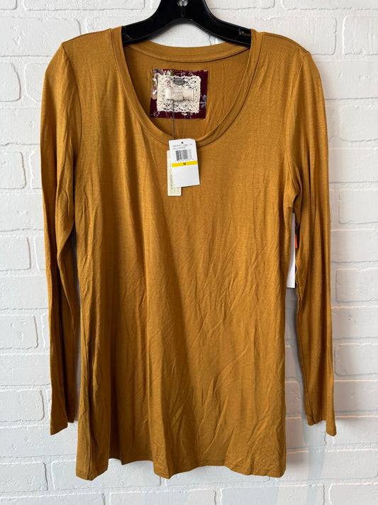 Top Long Sleeve By Cupio In Yellow, Size: M