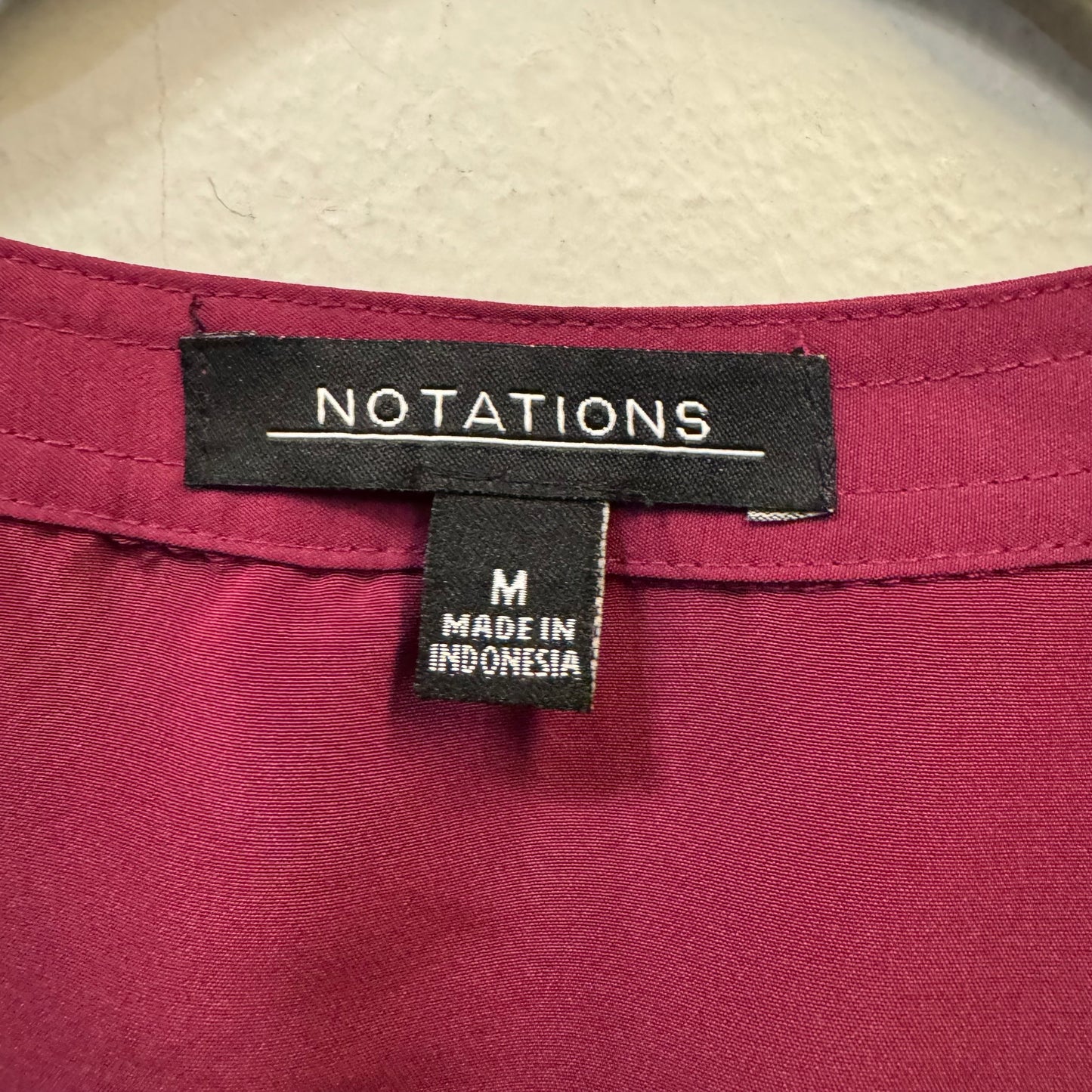 Top Long Sleeve By Notations In Pink, Size: M