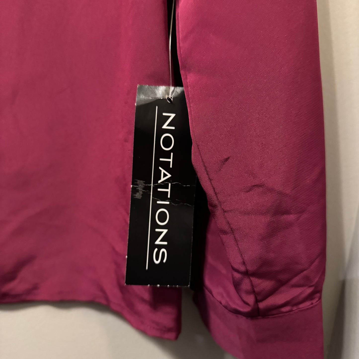 Top Long Sleeve By Notations In Pink, Size: M