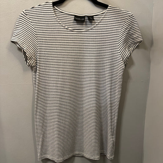 Top Short Sleeve By Rachel Zoe In Black & Cream, Size: S