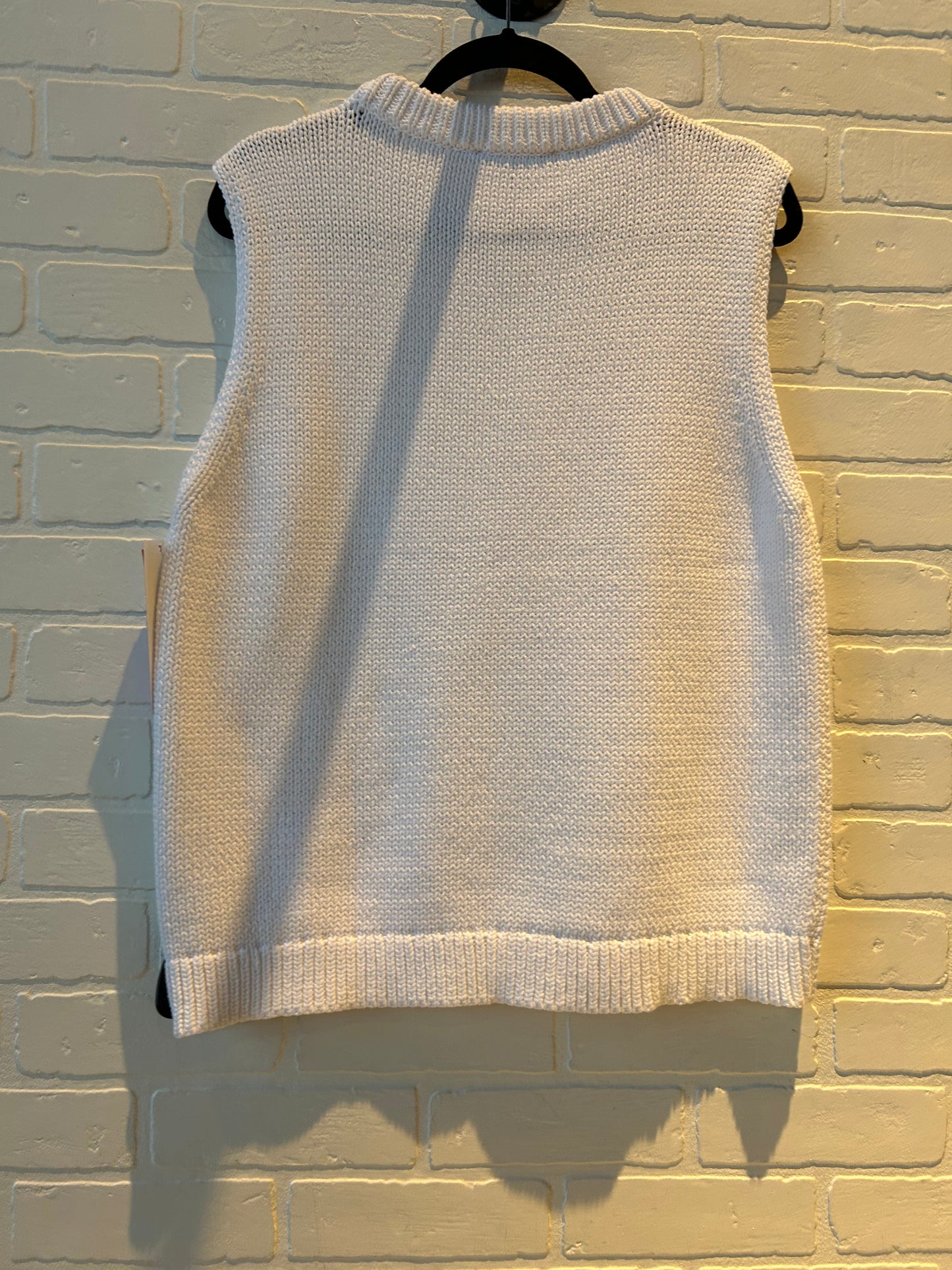 Vest Sweater By Ann Taylor In White, Size: Xl