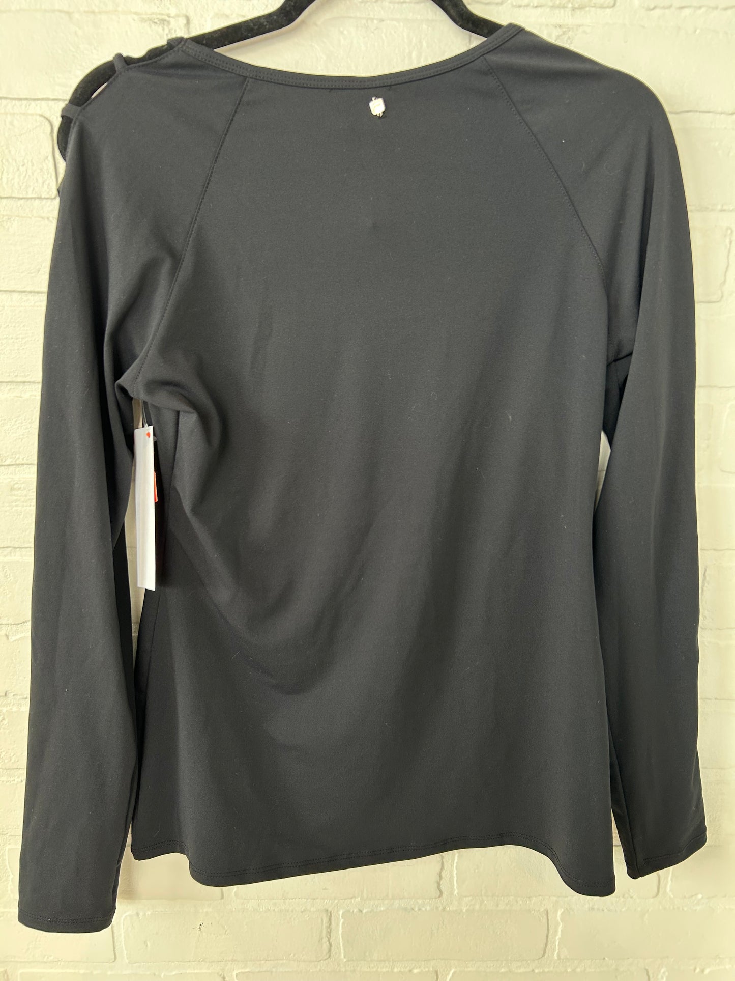 Athletic Top Long Sleeve Crewneck By Fabletics In Black, Size: M