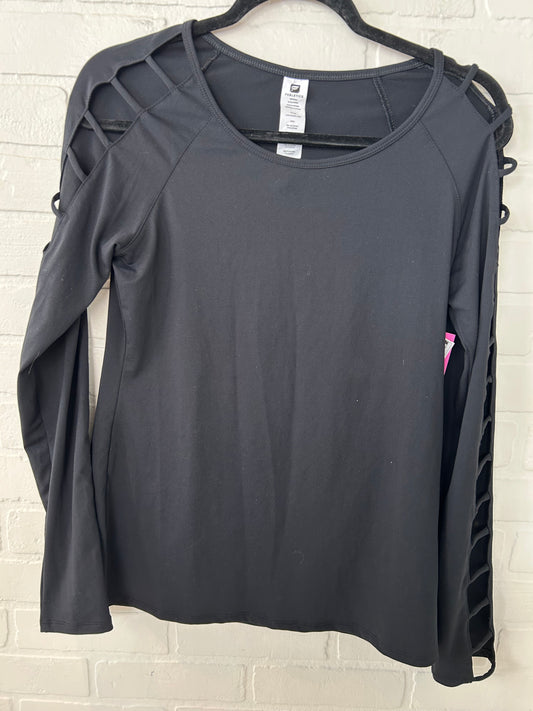 Athletic Top Long Sleeve Crewneck By Fabletics In Black, Size: M