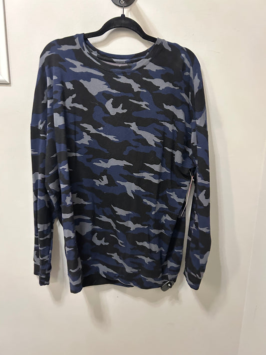 Athletic Sweatshirt Crewneck By Athleta In Black & Blue, Size: Xl