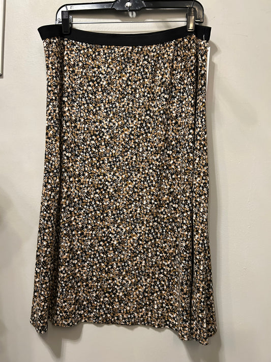 Skirt Midi By Grace In Black & Brown, Size: 12