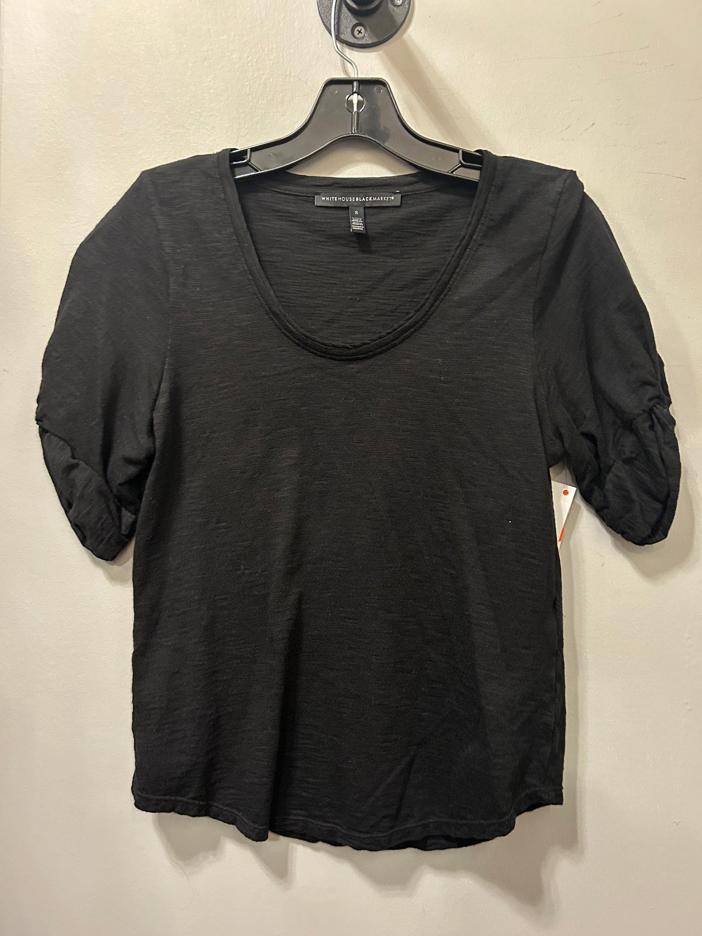 Top Short Sleeve Basic By White House Black Market In Black, Size: S