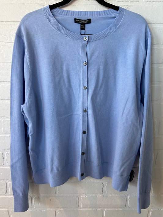 Sweater Cardigan By Banana Republic In Blue, Size: Xxl