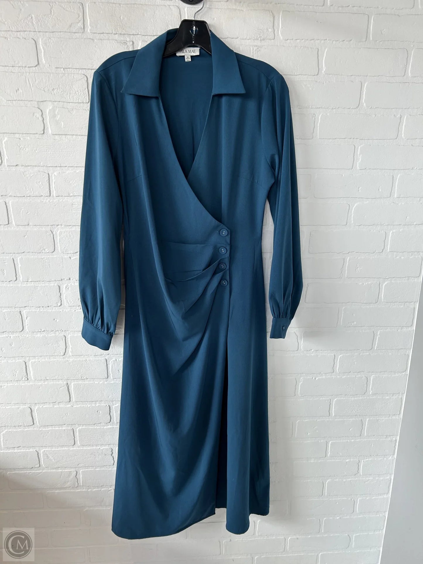 Dress Casual Midi By mila mae In Teal, Size: M