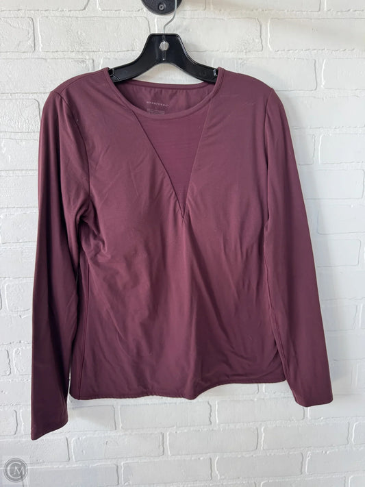 Top Long Sleeve Basic By White House Black Market In Red, Size: L