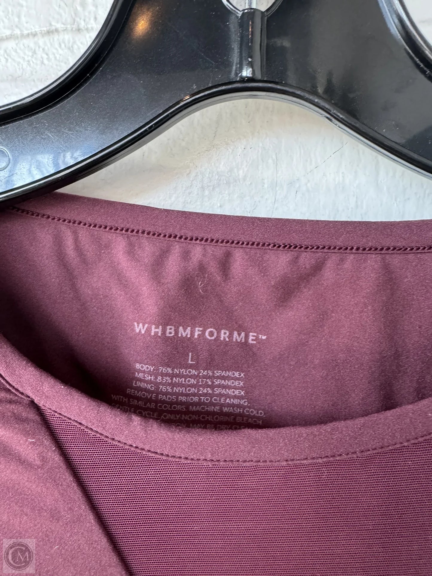 Top Long Sleeve Basic By White House Black Market In Red, Size: L
