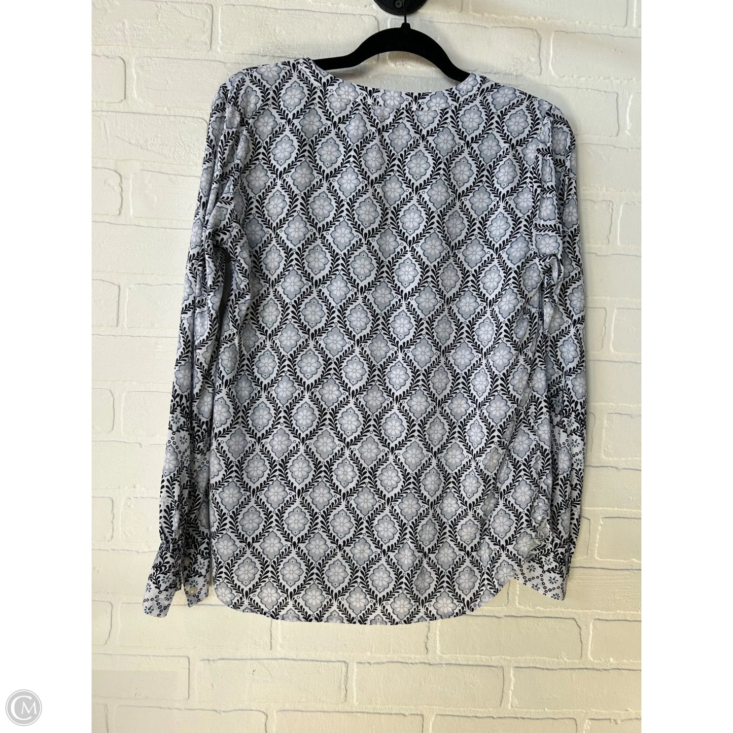 Top Long Sleeve By Loft In Black & White, Size: Xs