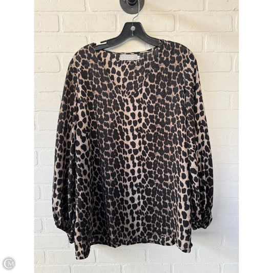 Top Long Sleeve By  belengsci  In Black & Tan, Size: L