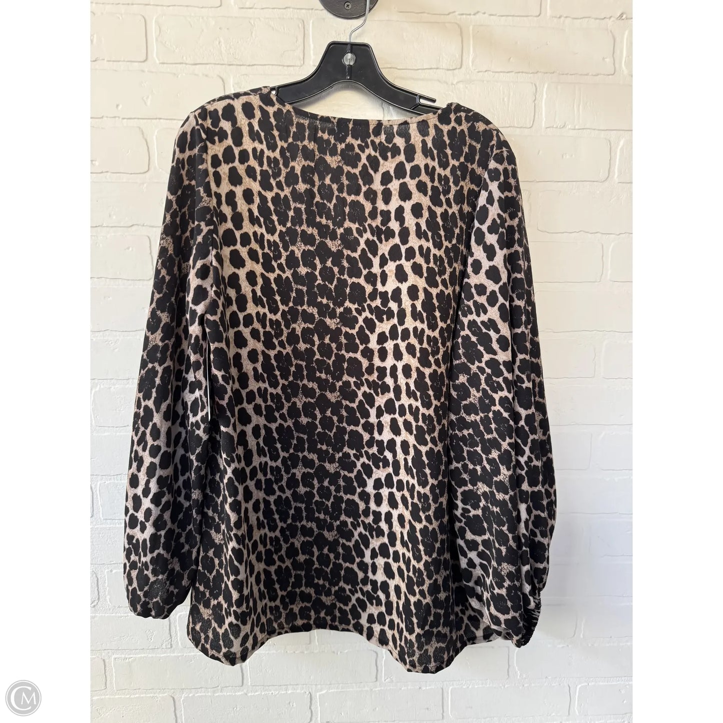 Top Long Sleeve By  belengsci  In Black & Tan, Size: L