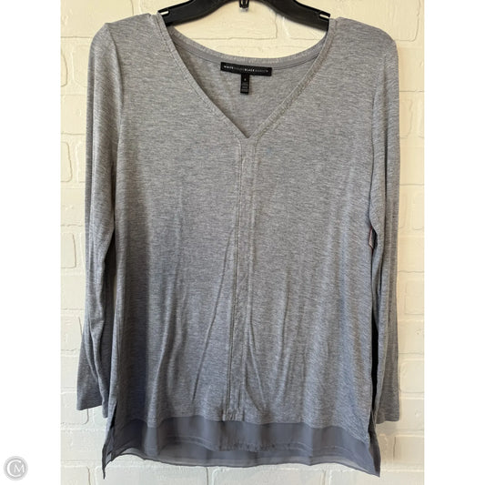 Top Long Sleeve By White House Black Market In Grey, Size: S