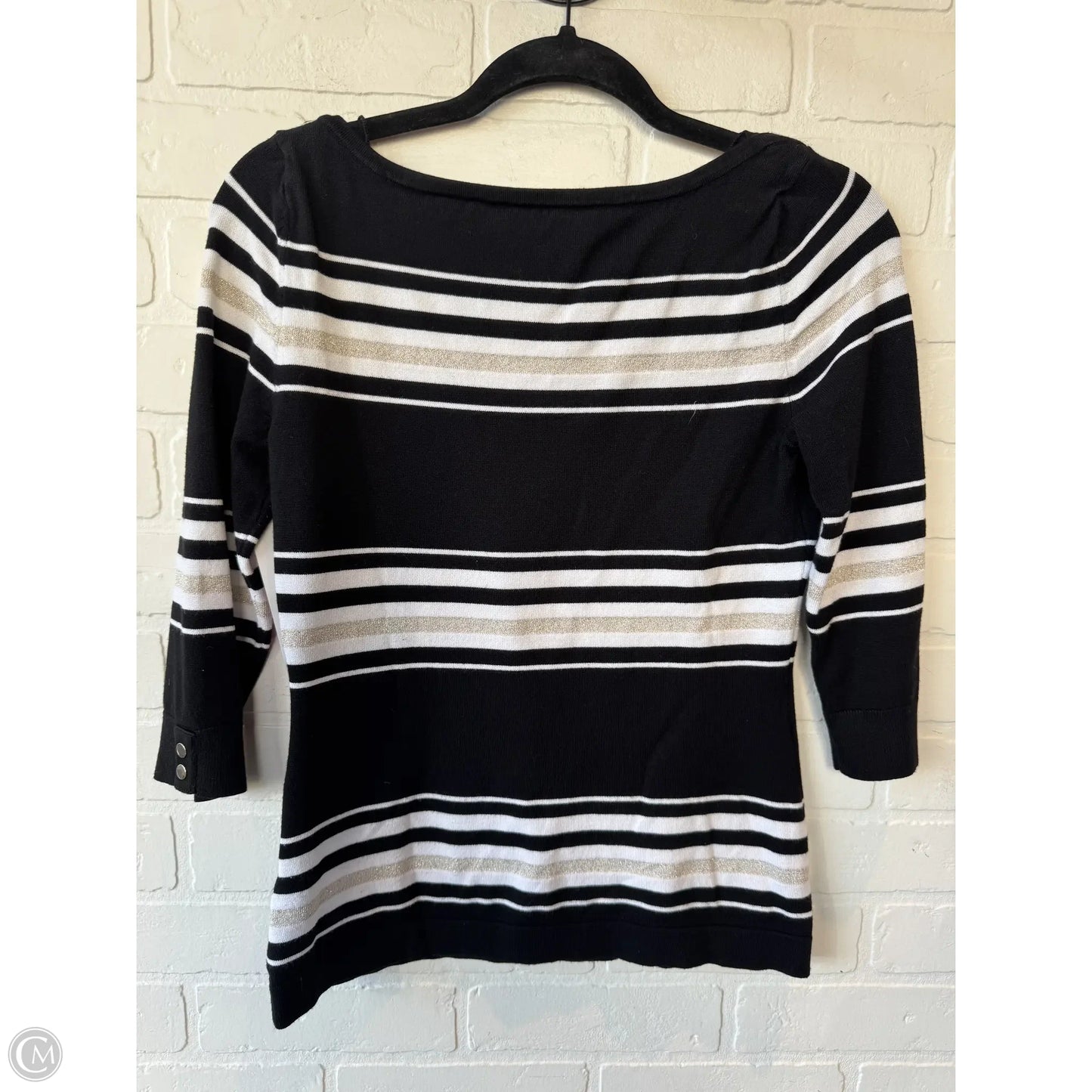 Sweater By White House Black Market In Black & White, Size: Xs