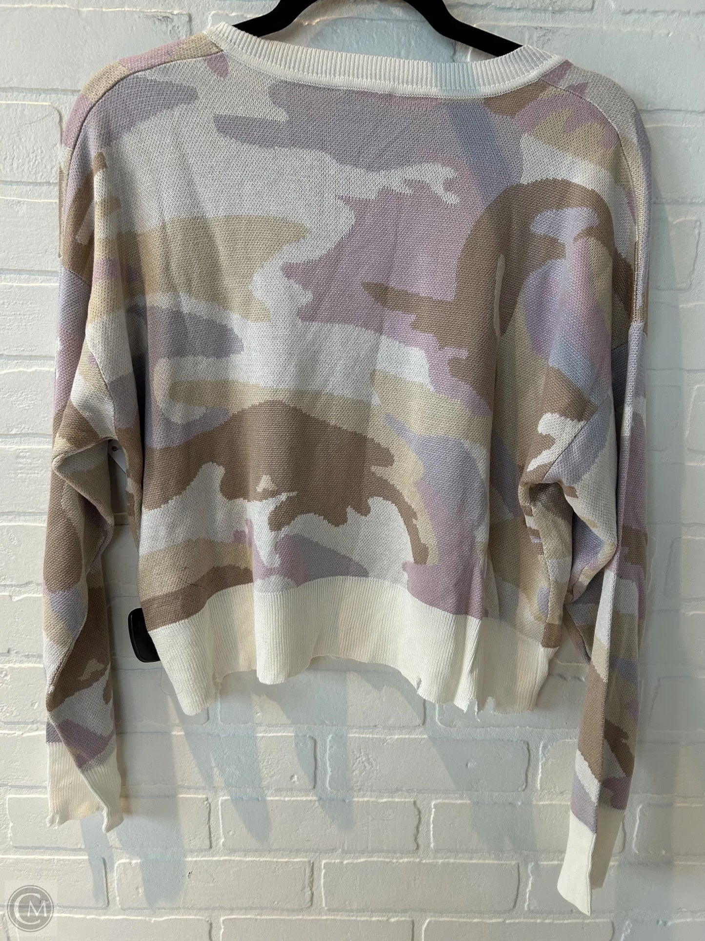 Sweater By Le Lis In Cream & Purple, Size: S