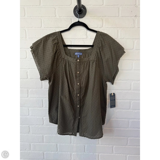 Top Short Sleeve By Democracy In Green, Size: M