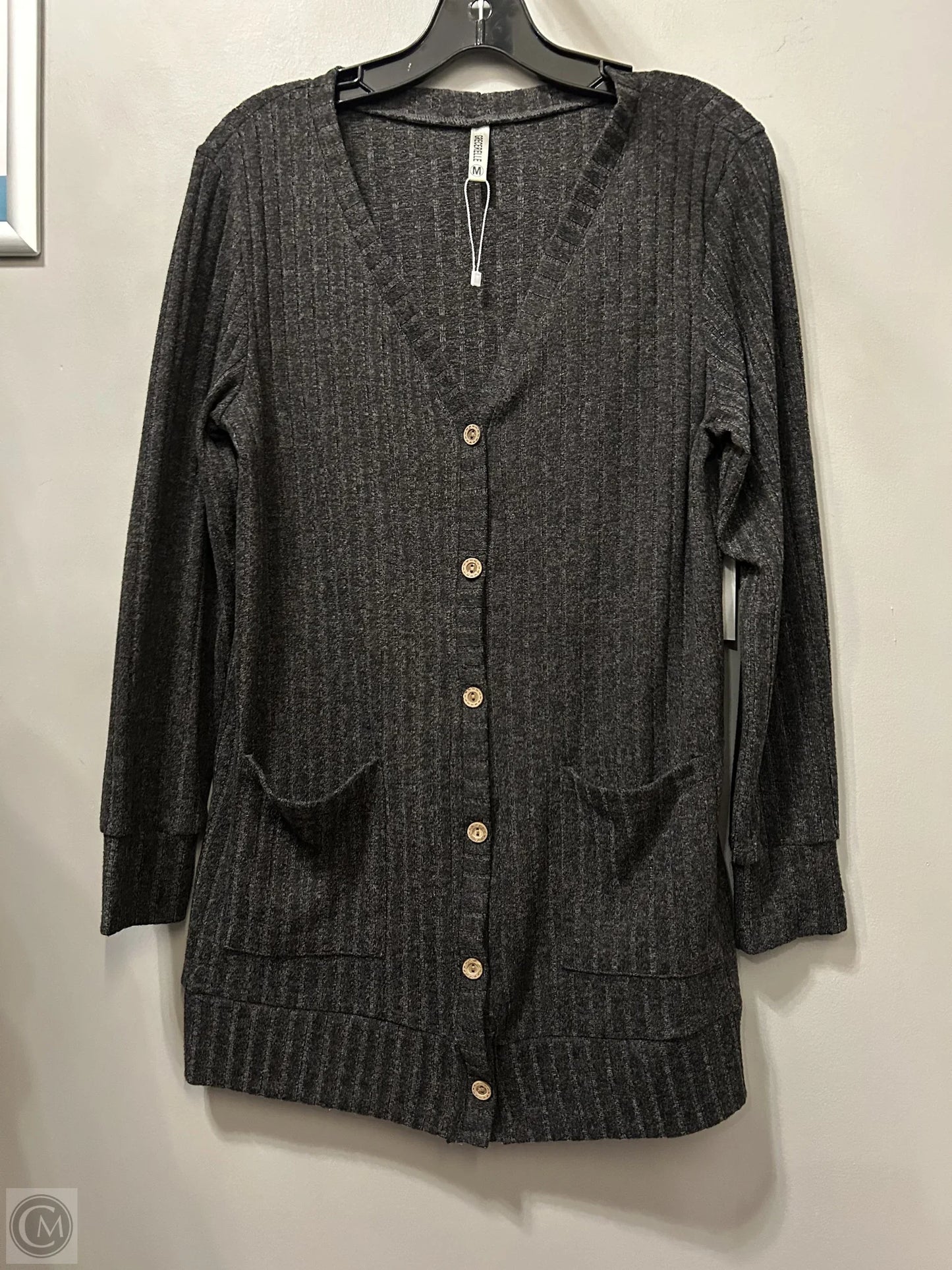 Cardigan By Clothes Mentor In Grey, Size: M