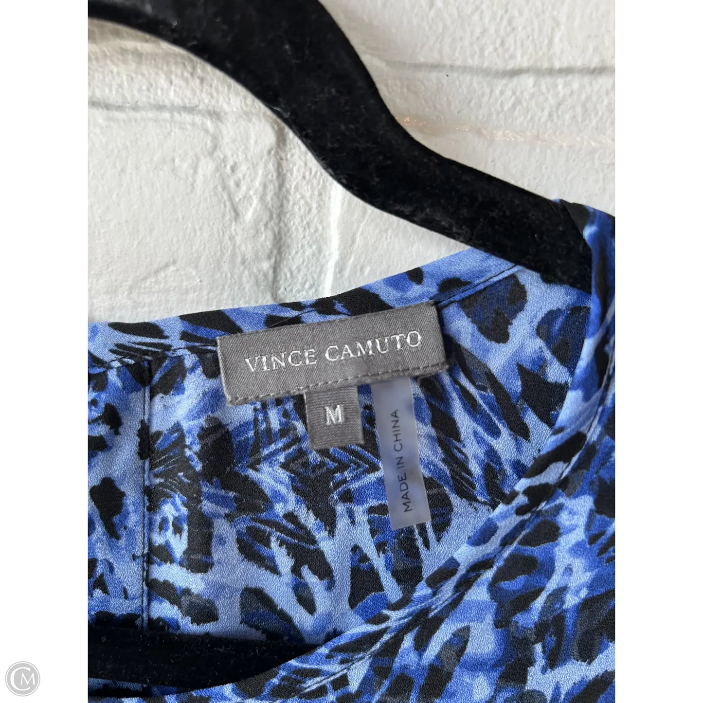 Top Sleeveless By Vince Camuto In Black & Blue, Size: M