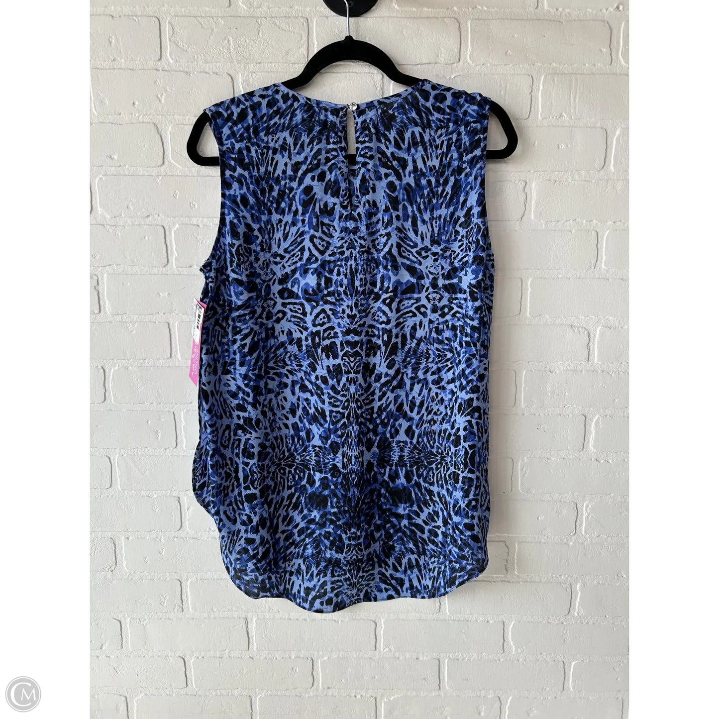 Top Sleeveless By Vince Camuto In Black & Blue, Size: M