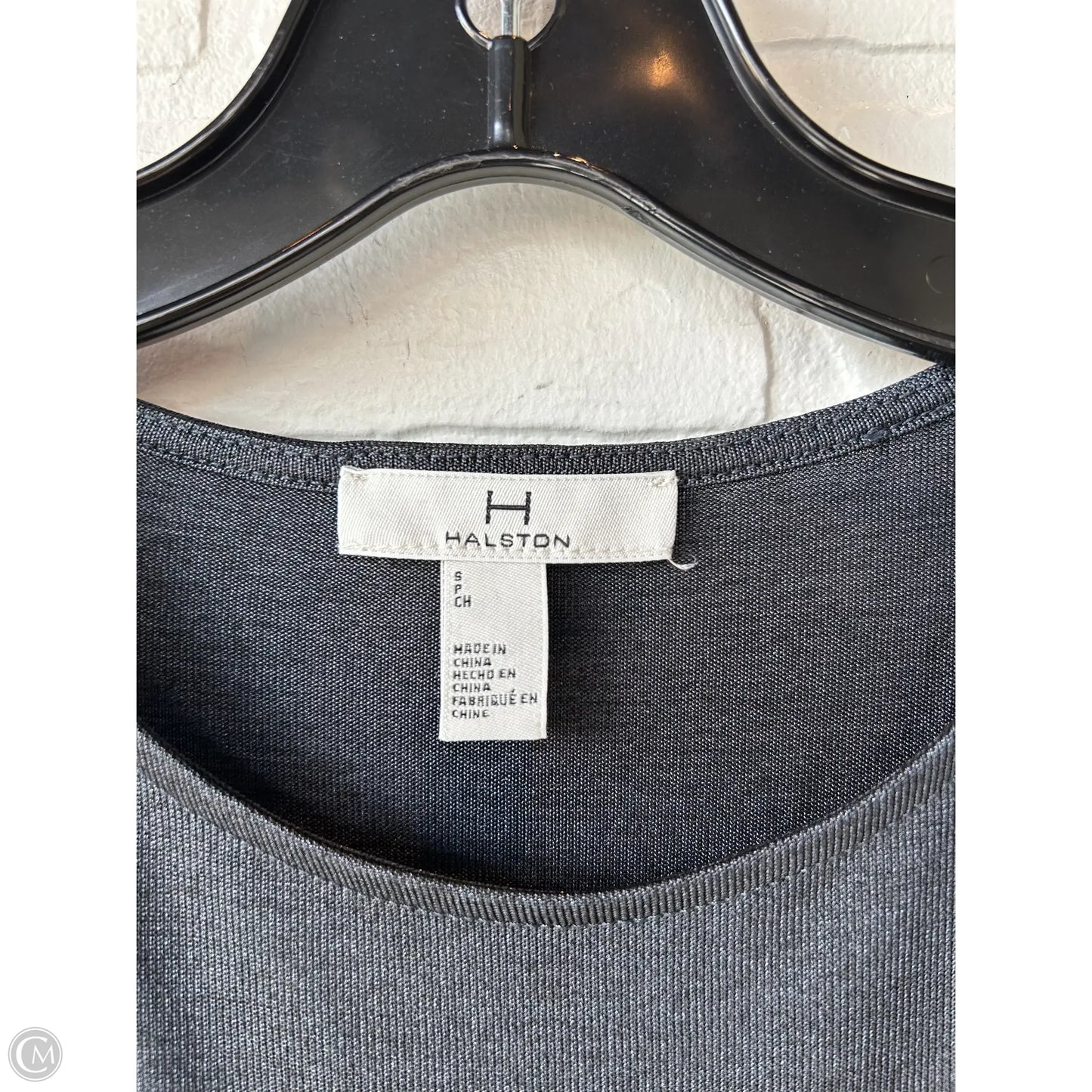 Top Sleeveless Designer By Halston In Grey, Size: S