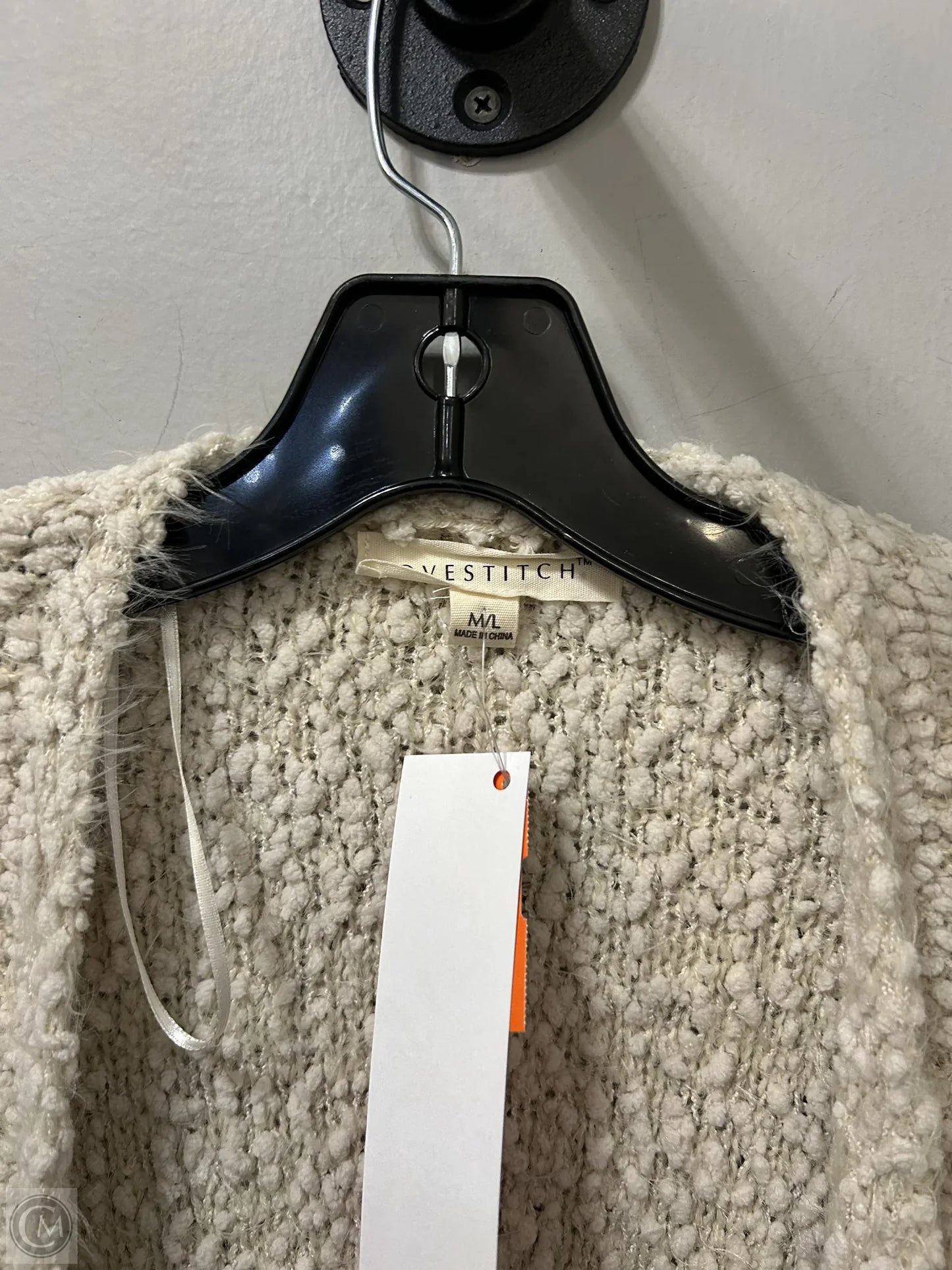 Sweater Cardigan By Love Stitch In Cream, Size: M