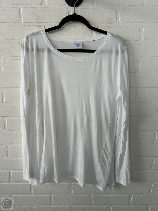 Top Long Sleeve By Cabi In White, Size: M