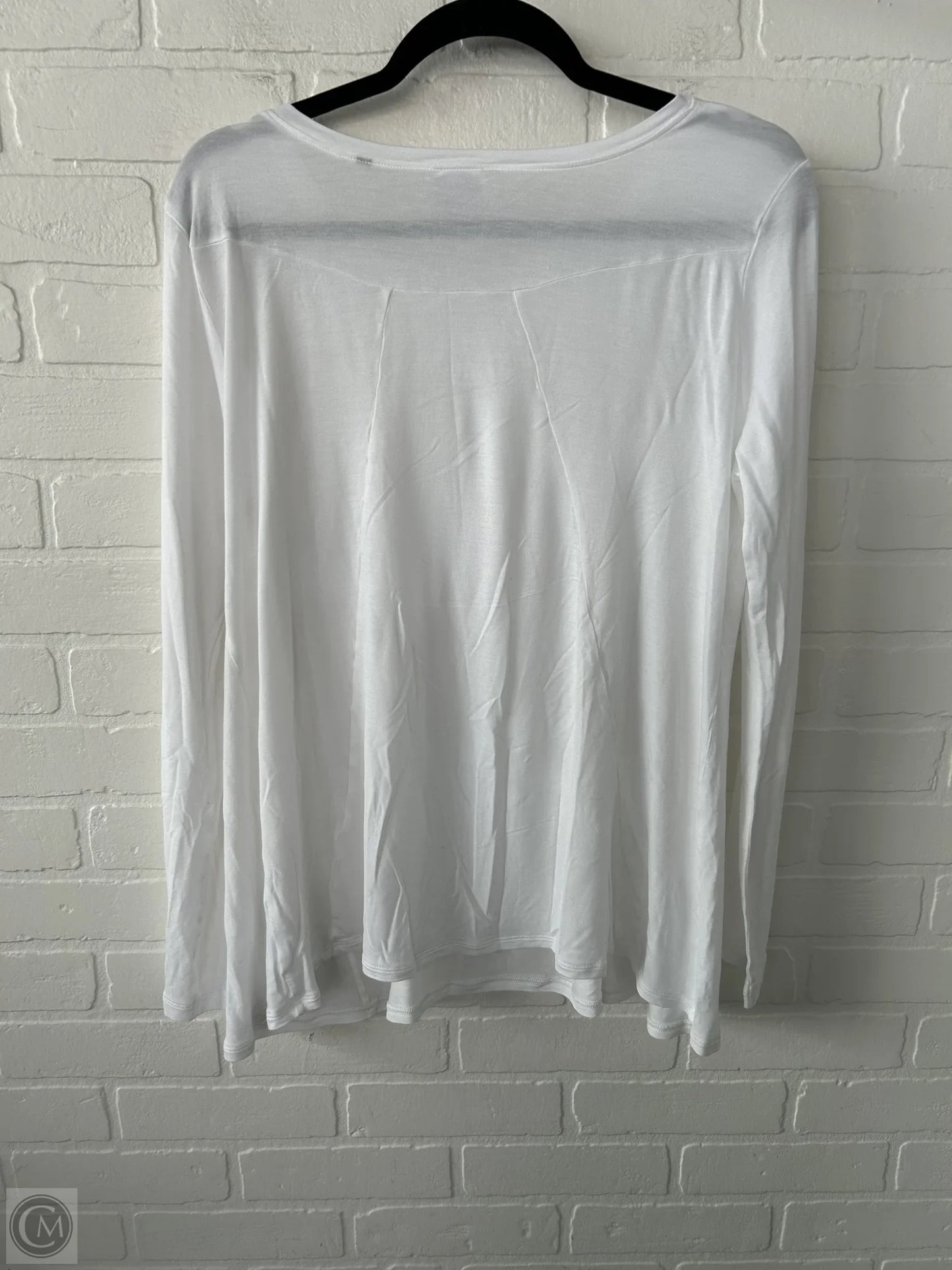 Top Long Sleeve By Cabi In White, Size: M