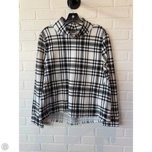 Top Long Sleeve By Talbots In Black & White, Size: L