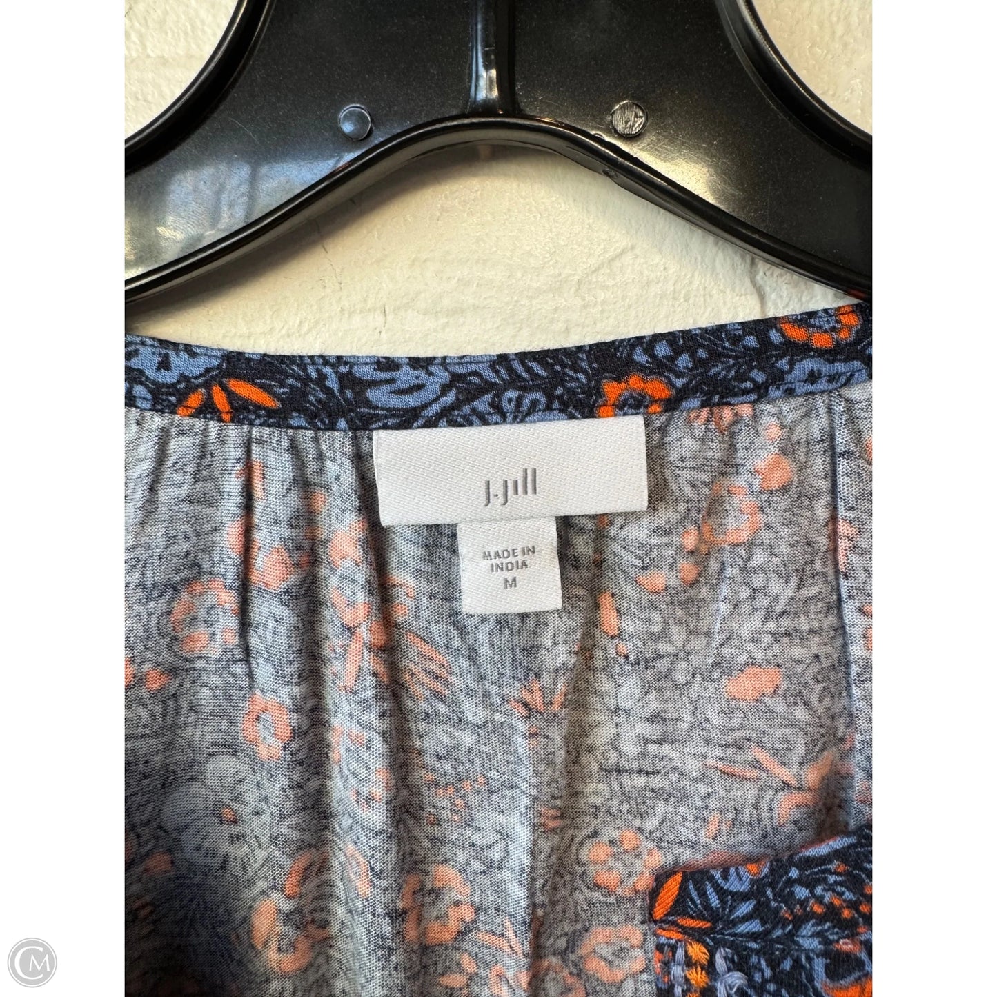 Top Long Sleeve By J. Jill In Blue & Orange, Size: M