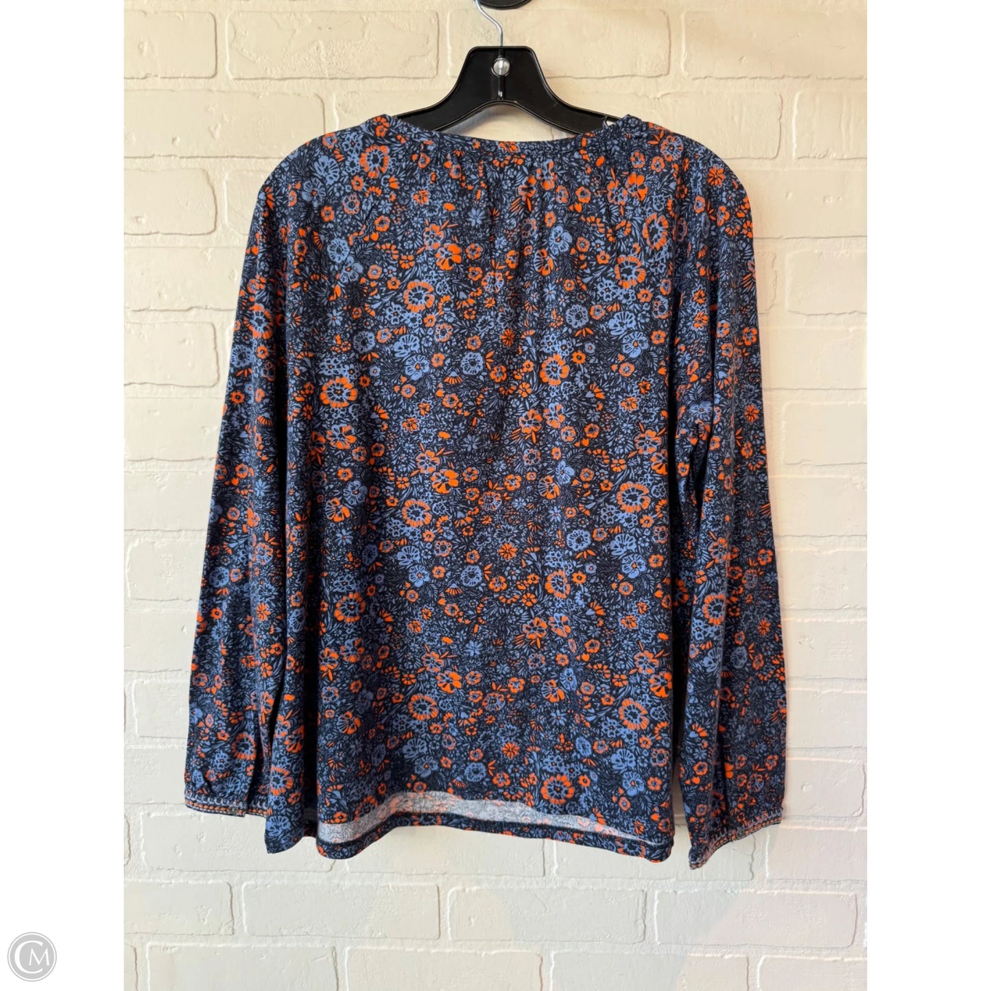 Top Long Sleeve By J. Jill In Blue & Orange, Size: M